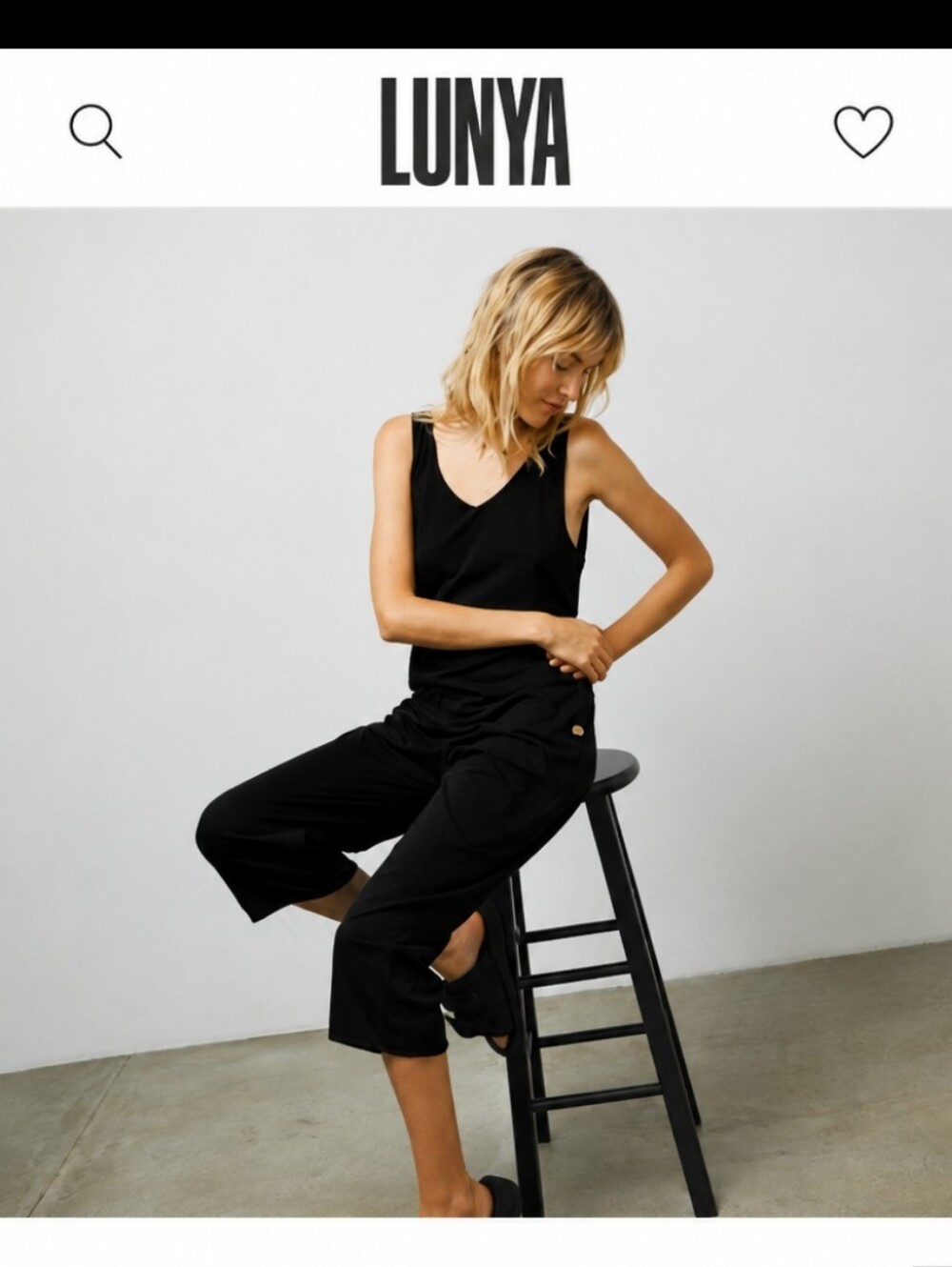 LUNYA PIMA COTTON WIDE LEG JUMPSUIT